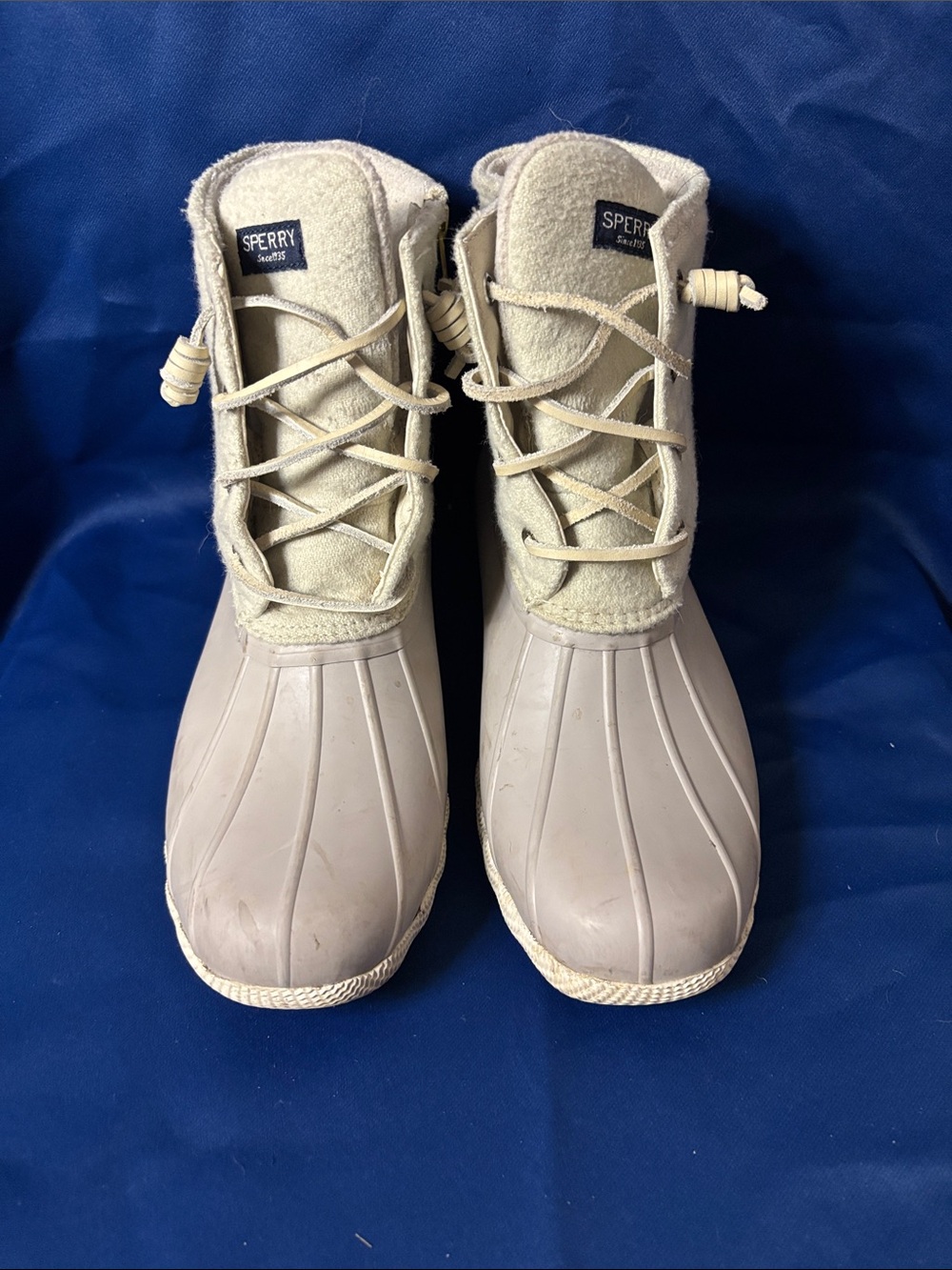 Sperry Beige/Taupe Rubber Duck Boots